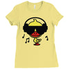 music duck Ladies Fitted T-Shirt