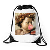 michelangelo the prophet isaiah bubble gum Drawstring Bags