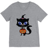 witch cat V-Neck Tee