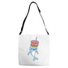narwhal donuts kawaii cute unicorn harajuku sweet cool awesome Adjustable Strap Totes
