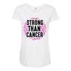 strong than cancer Maternity Scoop Neck T-shirt