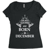 the best teachers are born in december Women's Triblend Scoop T-shirt