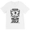 Never Underestimate Old Man Who Was Born July V-Neck Tee