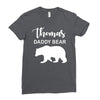 Daddy Bear - Baby Bear Custom Name Ladies Fitted T-Shirt
