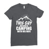 Camper Couple Man White Ladies Fitted T-Shirt