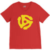 45 rpm vinyl record t shirt dj music records mens ladies tee funny V-Neck Tee