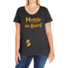 Muggle On Board Orange Ladies Curvy T-Shirt