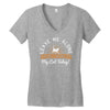 leave me alone talking to my cat today Women's V-Neck T-Shirt