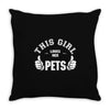 This Girl Loves Papillon Throw Pillow
