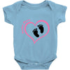 Baby Girl with Heart Any Name Customized Baby Bodysuit