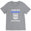 i stand with officer V-Neck Tee