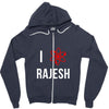 i heart rajesh Zipper Hoodie
