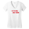my best round is the 19th hole funny golf drinking Women's V-Neck T-Shirt