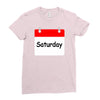 title of day of the week saturday day of the week Ladies Fitted T-Shirt