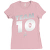team 10  silver Ladies Fitted T-Shirt