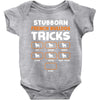 Stubborn French Bulldog Tricks Baby Onesie