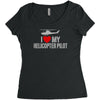 i' love my helicopter pilot Women's Triblend Scoop T-shirt