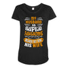 My Husband Is Super Awesome Maternity Scoop Neck T-shirt
