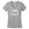 pug mom sugar skull Women's V-Neck T-Shirt