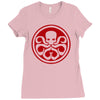 red skull logo avengers marvel comics gift Ladies Fitted T-Shirt