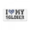 i love my soldier navy camouflage License Plate