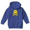 smiley pirate skull and crossbones Youth Hoodie