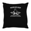 arguing with idiots is like playing chess with a pigeon Throw Pillow