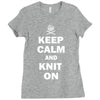 keep calm and knit on Ladies Fitted T-Shirt