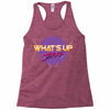 what's up jerks Racerback Tank