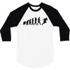 evolution of a rugby player t shirt top all black mens 3/4 Sleeve Shirt