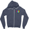 Love Is Love Lgbt Rainbow Heart Zipper Hoodie