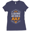 Legends are born in July Ladies Fitted T-Shirt