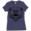 angry bear head Ladies Fitted T-Shirt