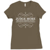 judge more everybody knows you are perfect Ladies Fitted T-Shirt