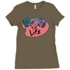 retro for life! Ladies Fitted T-Shirt