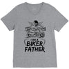 You Cant Scare Me I am Biker Father V-Neck Tee
