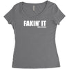 fakin' it Women's Triblend Scoop T-shirt