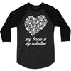 my boxer is my valentine 3/4 Sleeve Shirt