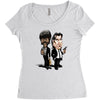 pulp fiction caricature ideal birthday gift present Women's Triblend Scoop T-shirt