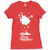 christmas icons with snow Ladies Fitted T-Shirt