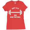 clever gym pun Ladies Fitted T-Shirt