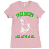 tyler durden will save us all fight club anarchist Ladies Fitted T-Shirt