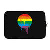 rainbow colored stripes dot running splashes Laptop sleeve