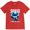 skinhead a way of life blue ideal birthday gift present. V-Neck Tee