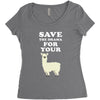 Save The Drama For Your Lama Women's Triblend Scoop T-shirt