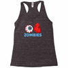 i heart zombies scary eye bloody heart halloween Racerback Tank