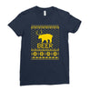 ugly sweater party beer bear funny Ladies Fitted T-Shirt