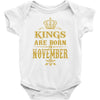 kings are born  november Baby Bodysuit