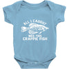 all i caught was this crappie fish Baby Bodysuit