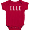 elle white logo Baby Bodysuit